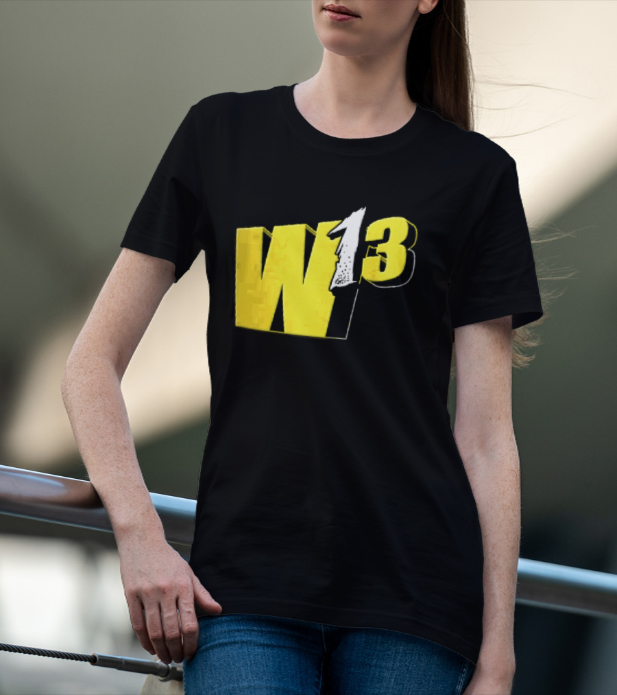 W13 Yellow 3D Bold Number T-Shirt