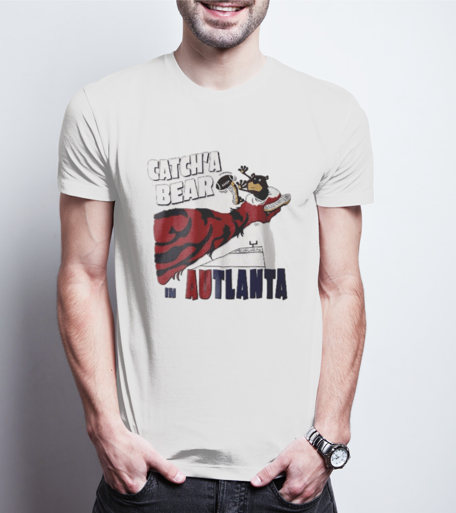 Catch A Bear Auburn Tigers Autlanta Football Cartoon T-Shirt