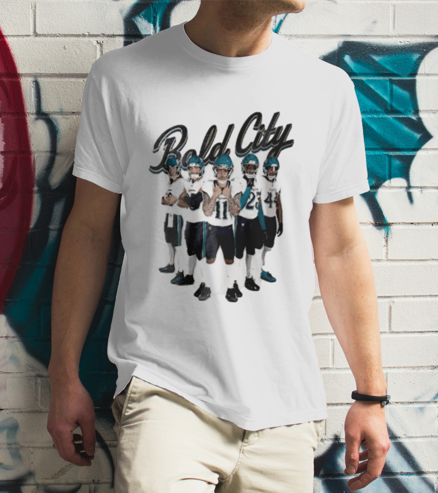 Bold City Jacksonville Jaguars Five Players Collage T-Shirt