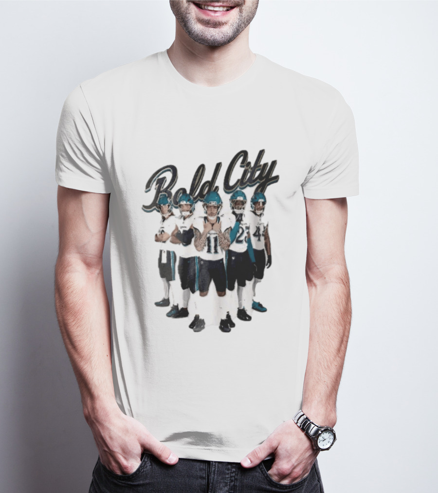 Bold City Jacksonville Jaguars Five Players Collage T-Shirt