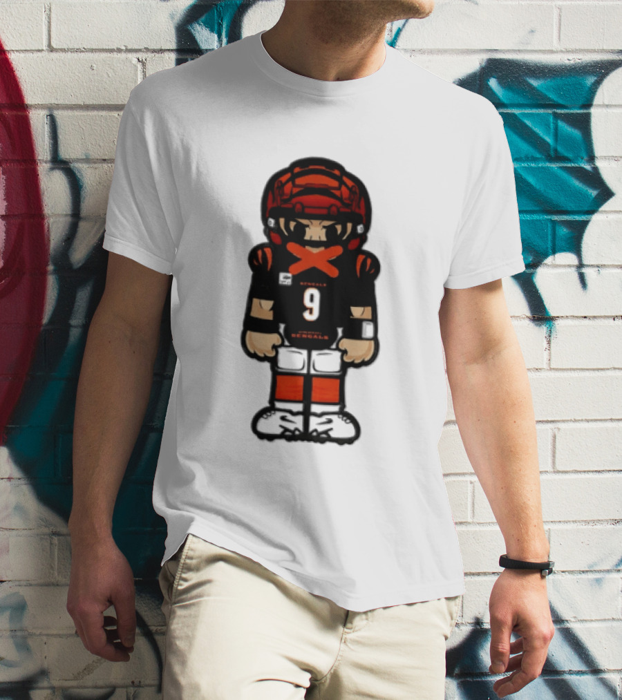 Joe Burrow Cincinnati Bengals 9 Chibi Football 2026 T-Shirt