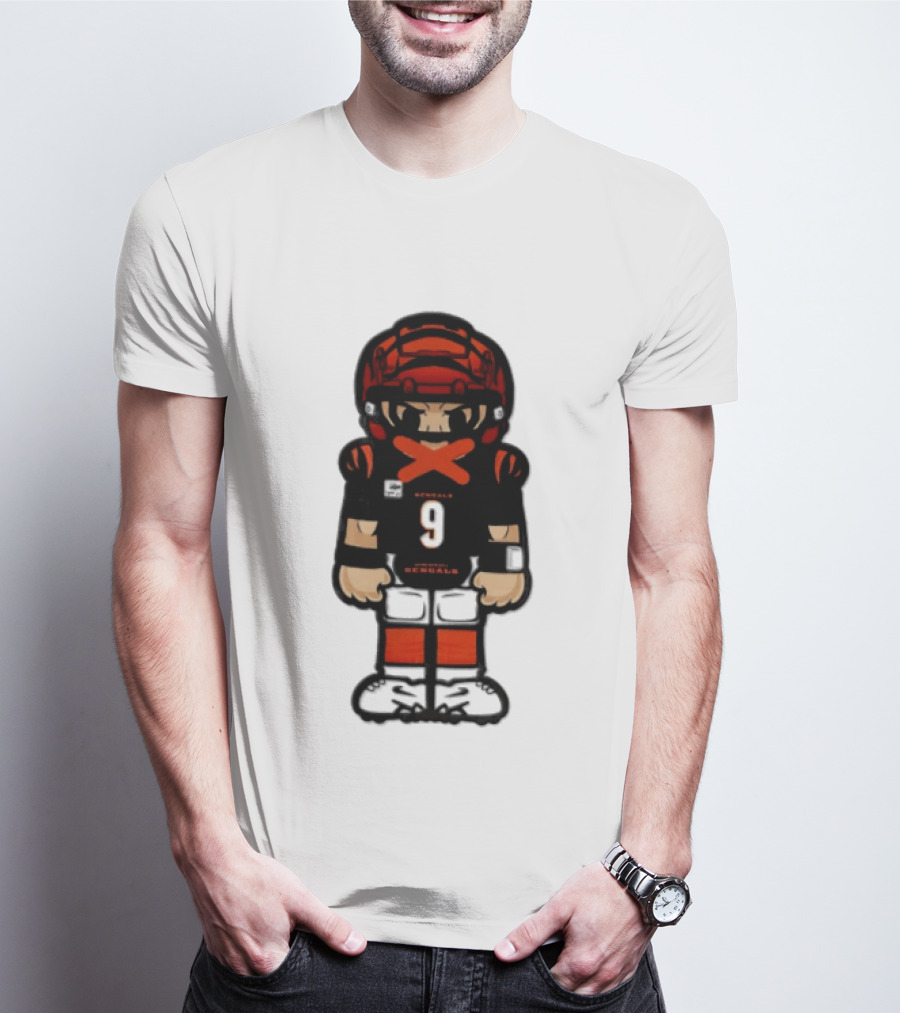 Joe Burrow Cincinnati Bengals 9 Chibi Football 2026 T-Shirt
