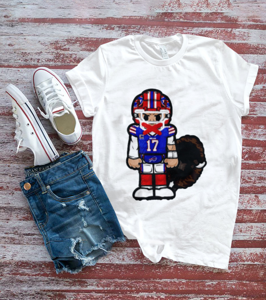 Josh Allen Buffalo Bills 17 Chibi Football 2026 T-Shirt