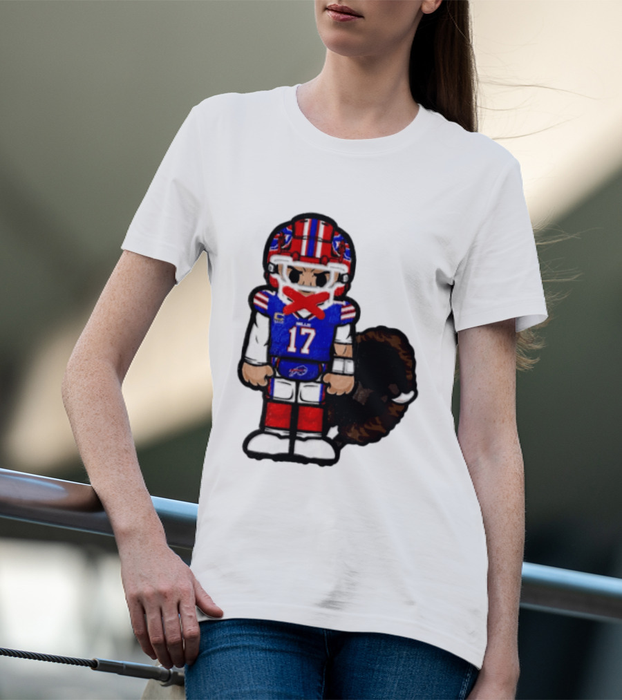 Josh Allen Buffalo Bills 17 Chibi Football 2026 T-Shirt