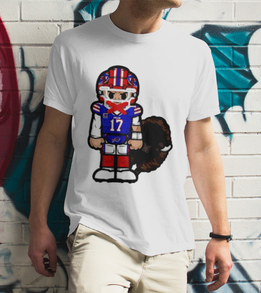 Josh Allen Buffalo Bills 17 Chibi Football 2026 T-Shirt