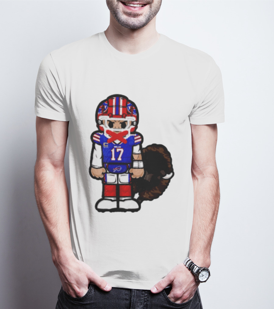 Josh Allen Buffalo Bills 17 Chibi Football 2026 T-Shirt