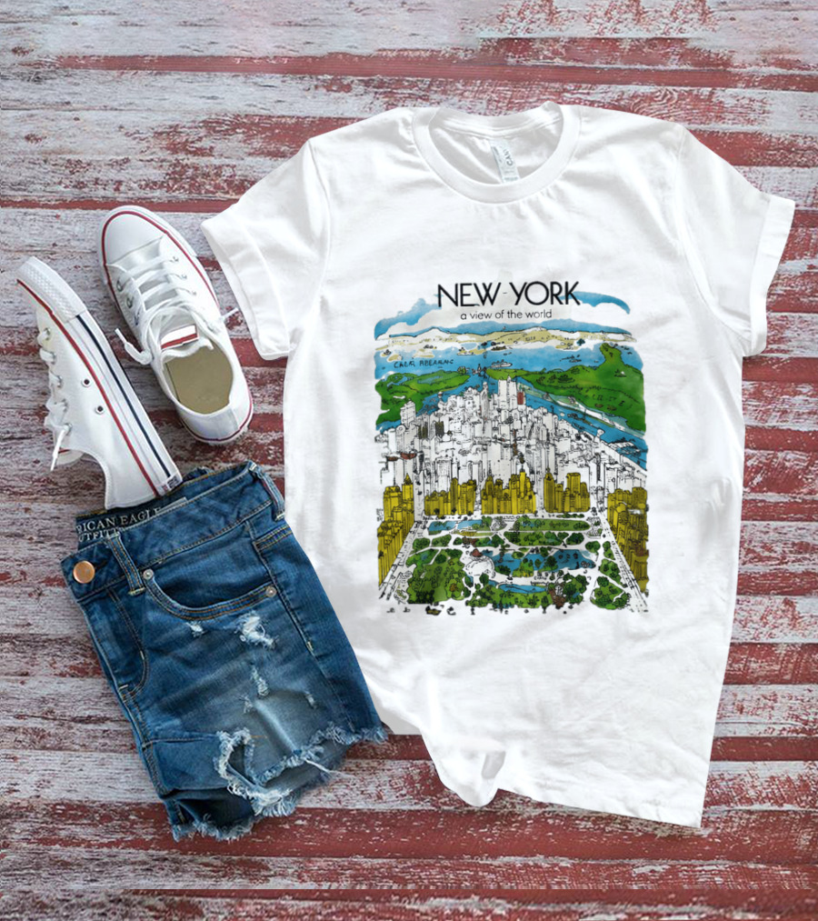 New York A View Of The World Carla Safernac T-Shirt