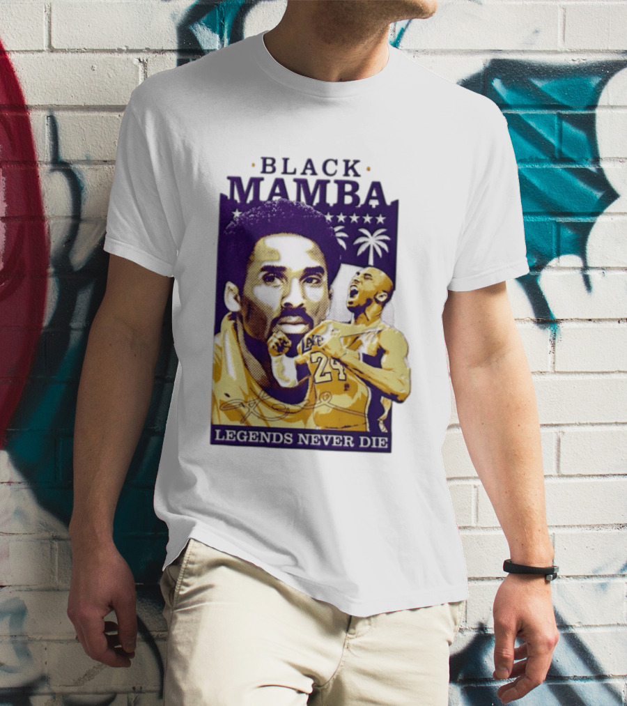 Kobe Bryant Black Mamba Legends Never Die Los Angeles Lakers 24 NBA Basketball T-Shirt