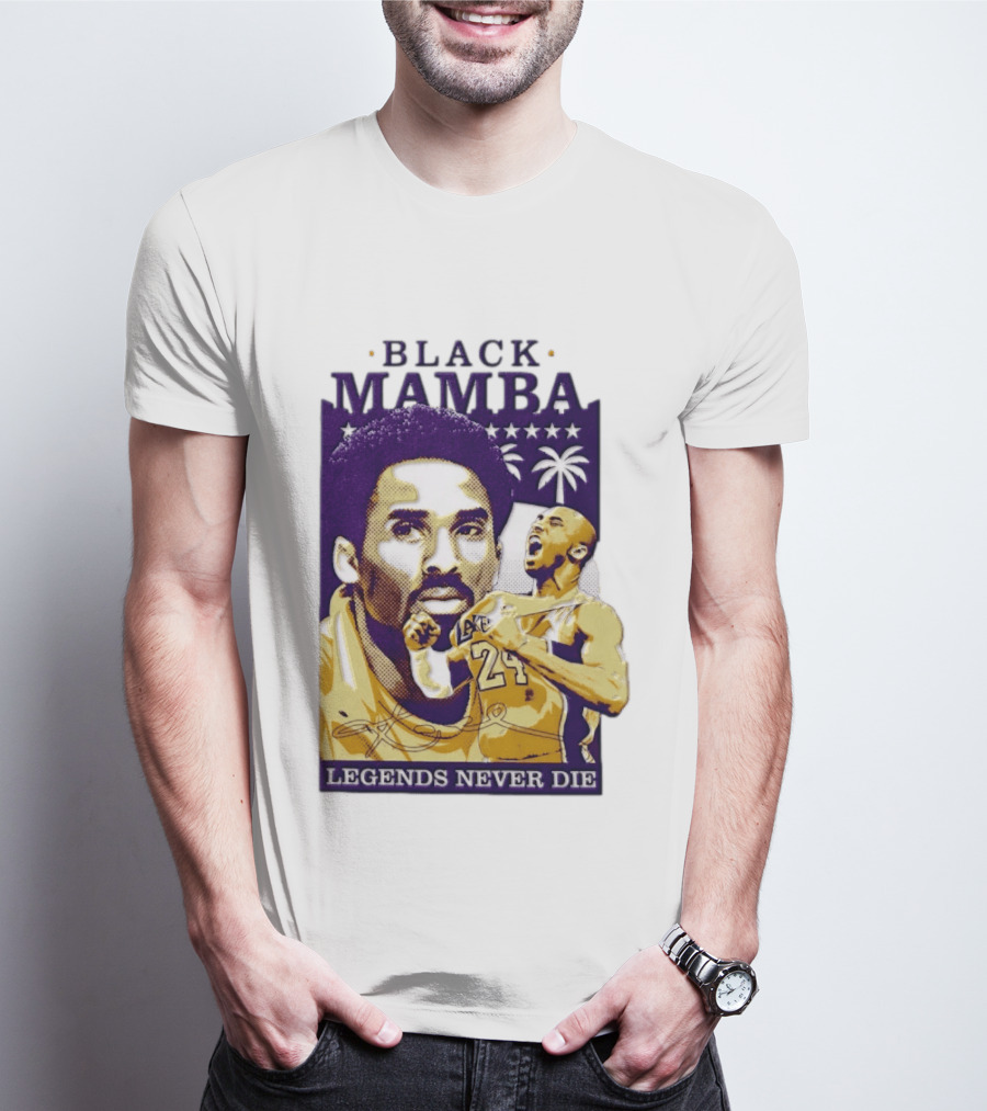 Kobe Bryant Black Mamba Legends Never Die Los Angeles Lakers 24 NBA Basketball T-Shirt