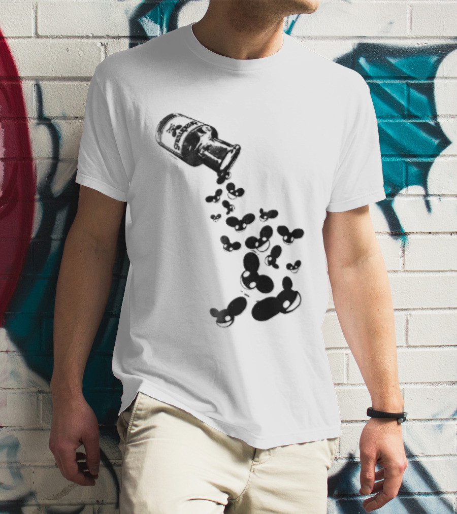 Deadmau5 Tipped Glass Medicine Bottle Mouse Head Spill T-Shirt