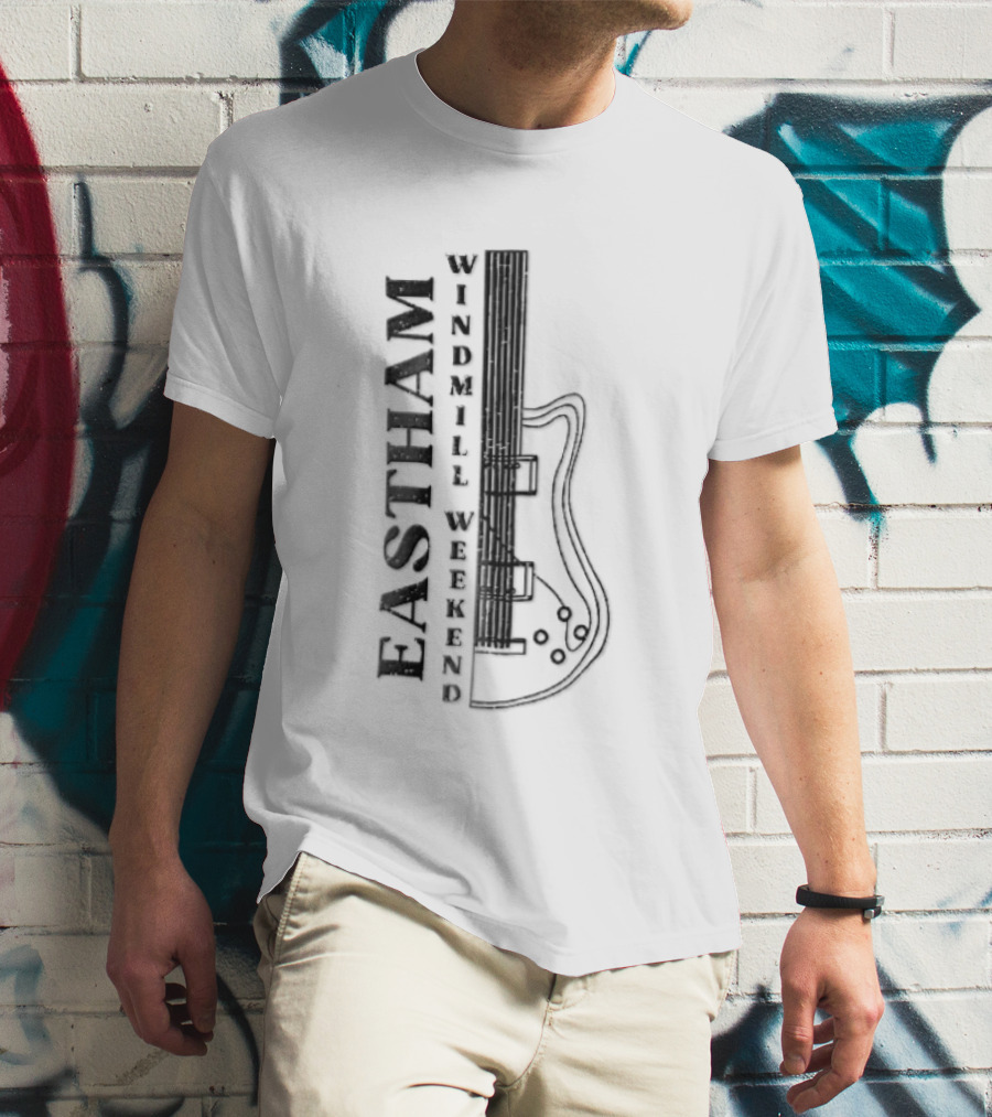 Eastham Windmill Weekend Distressed Electric Guitar Body T-Shirt