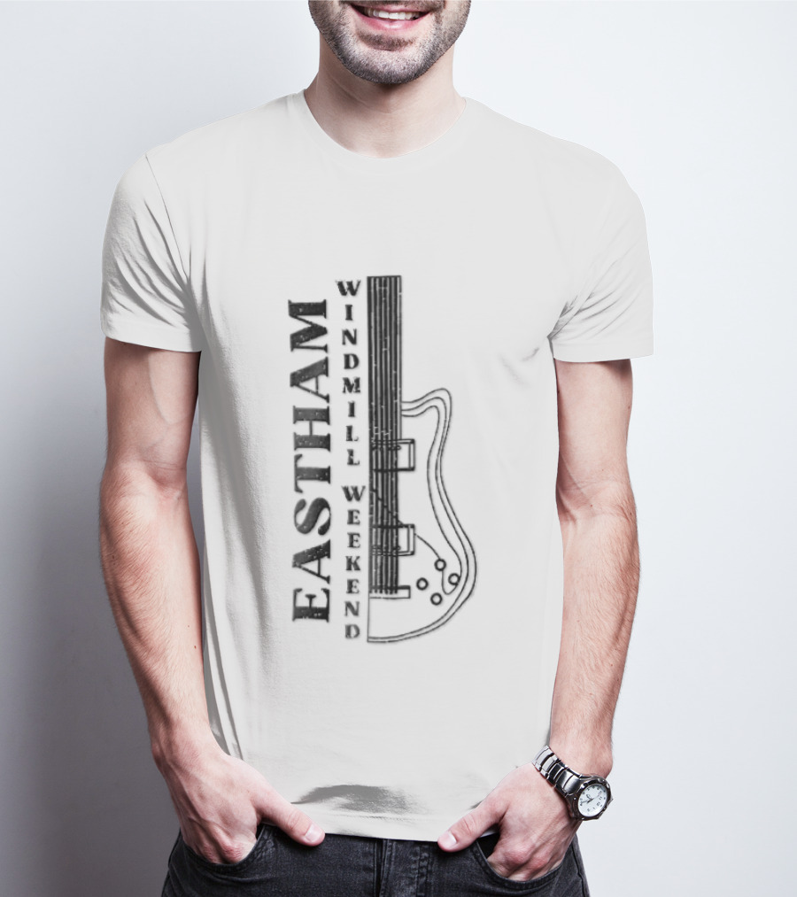 Eastham Windmill Weekend Distressed Electric Guitar Body T-Shirt