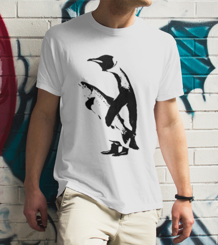 Penguin Holding A Fish T-Shirt