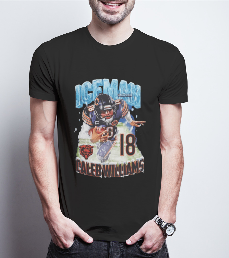 Iceman Caleb Williams 18 Chicago Bears Football Player T-Shirt