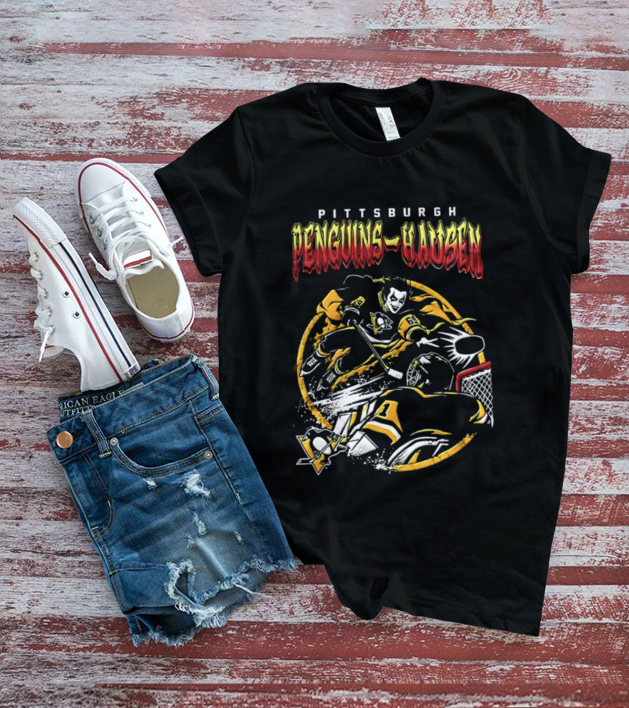 Pittsburgh Penguins Danhausen WWE Friday Night Hockey Crossover 2026 T-Shirt