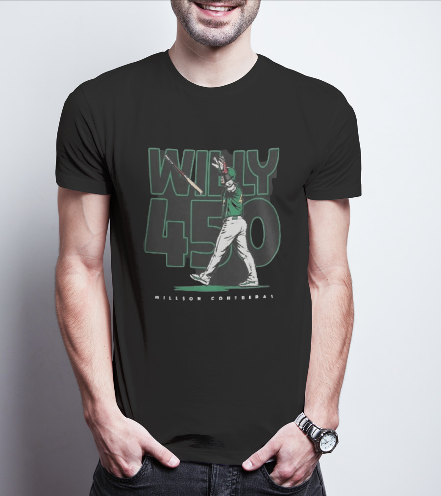 Willy 450 Willson Contreras Baseball Bat Flip Celebration T-Shirt