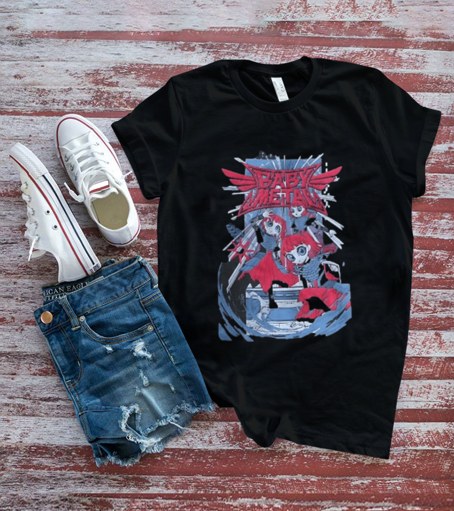 Babymetal Cartoon Redhead Gothic Female Performers Anime T-Shirt