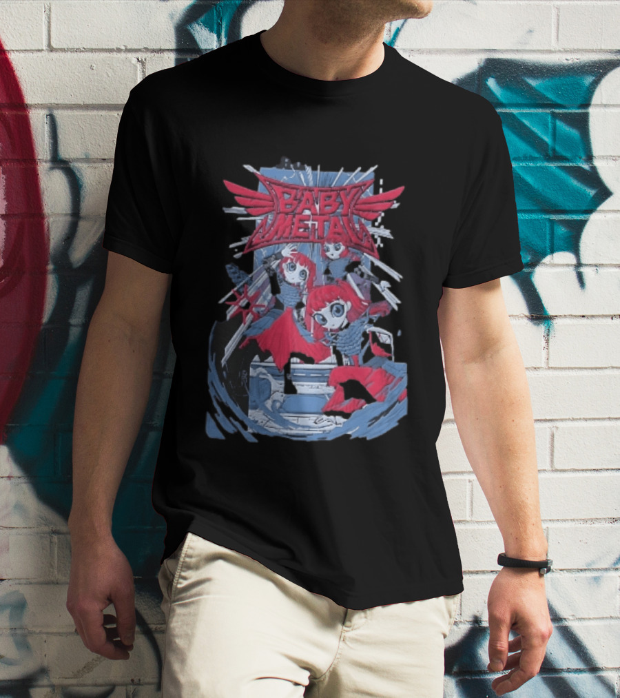 Babymetal Cartoon Redhead Gothic Female Performers Anime T-Shirt