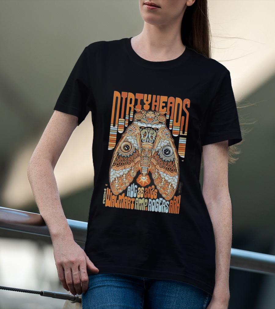 Dirty Heads August 26 2026 Walmart AMP Rogers AR Butterfly T-Shirt