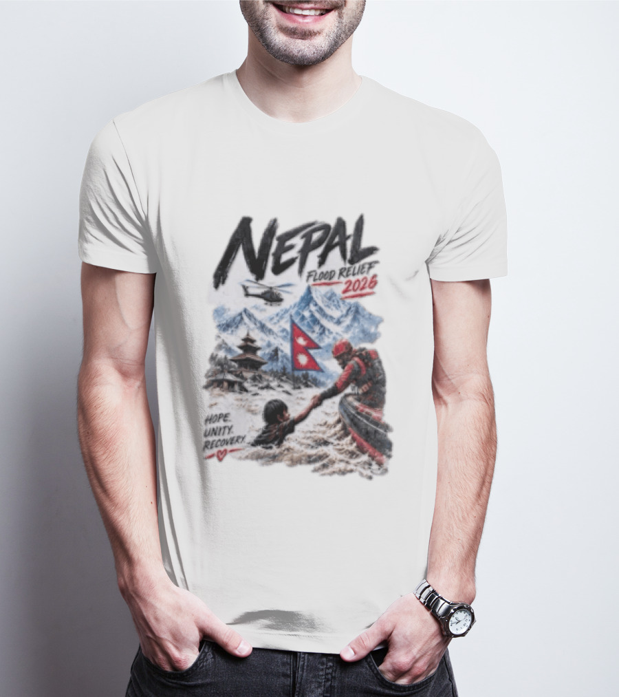 Nepal Flood Relief 2026 Hope Unity Recovery Stand With Nepal Strong T-Shirt