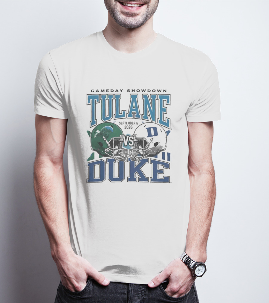 Gameday Showdown Duke Blue Devils Vs Tulane Green Wave September 6 2026 T-Shirt