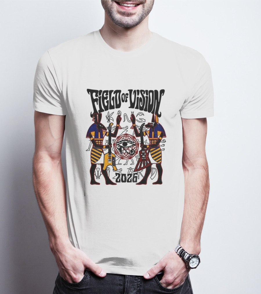 Field Of Vision 2026 Egyptian God Eye Of Horus Desert Sand T-Shirt