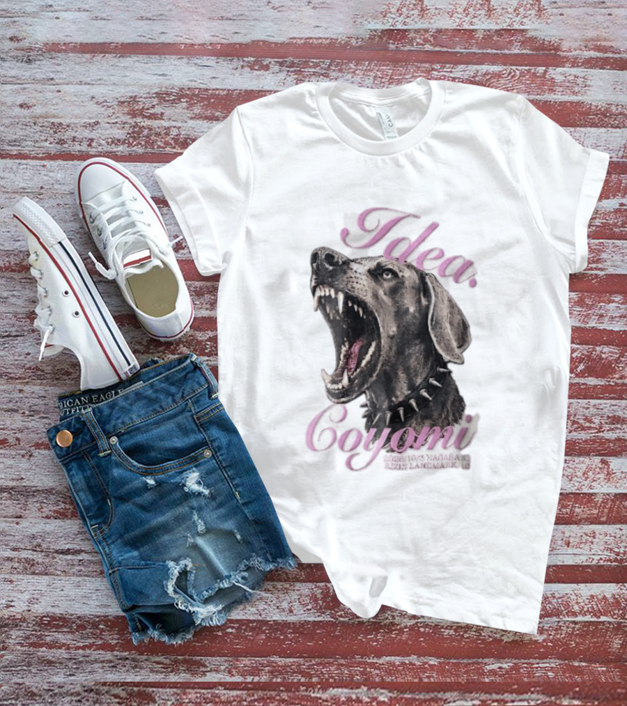 Rizin Idea Coyomi Nagasaki Snarling Dog Spiked Collar Pink Cursive 2024 T-Shirt