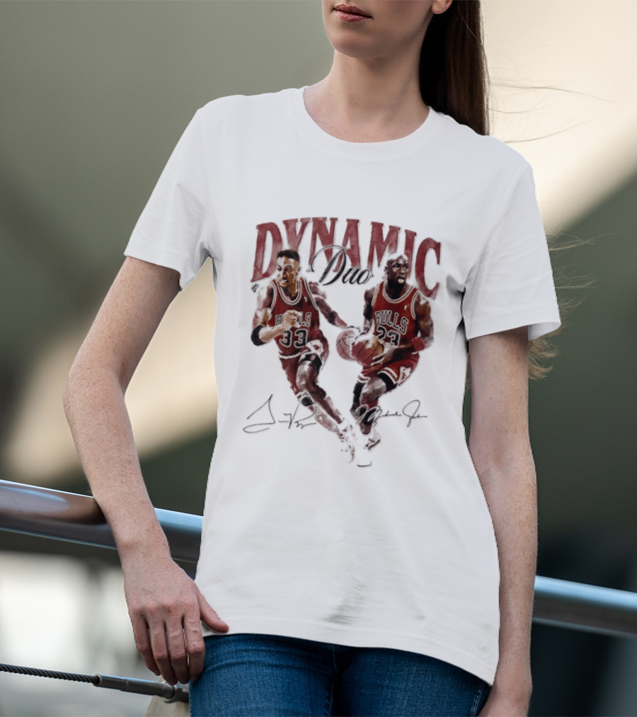 Dynamic Duo Scottie Pippen Michael Jordan Bulls 33 23 T-Shirt