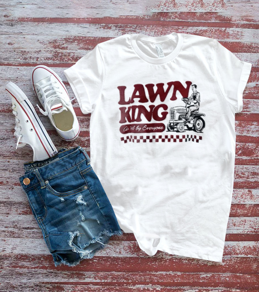 Lawn King Man Riding Mower Tractor As Voted By Everyone T-Shirt
