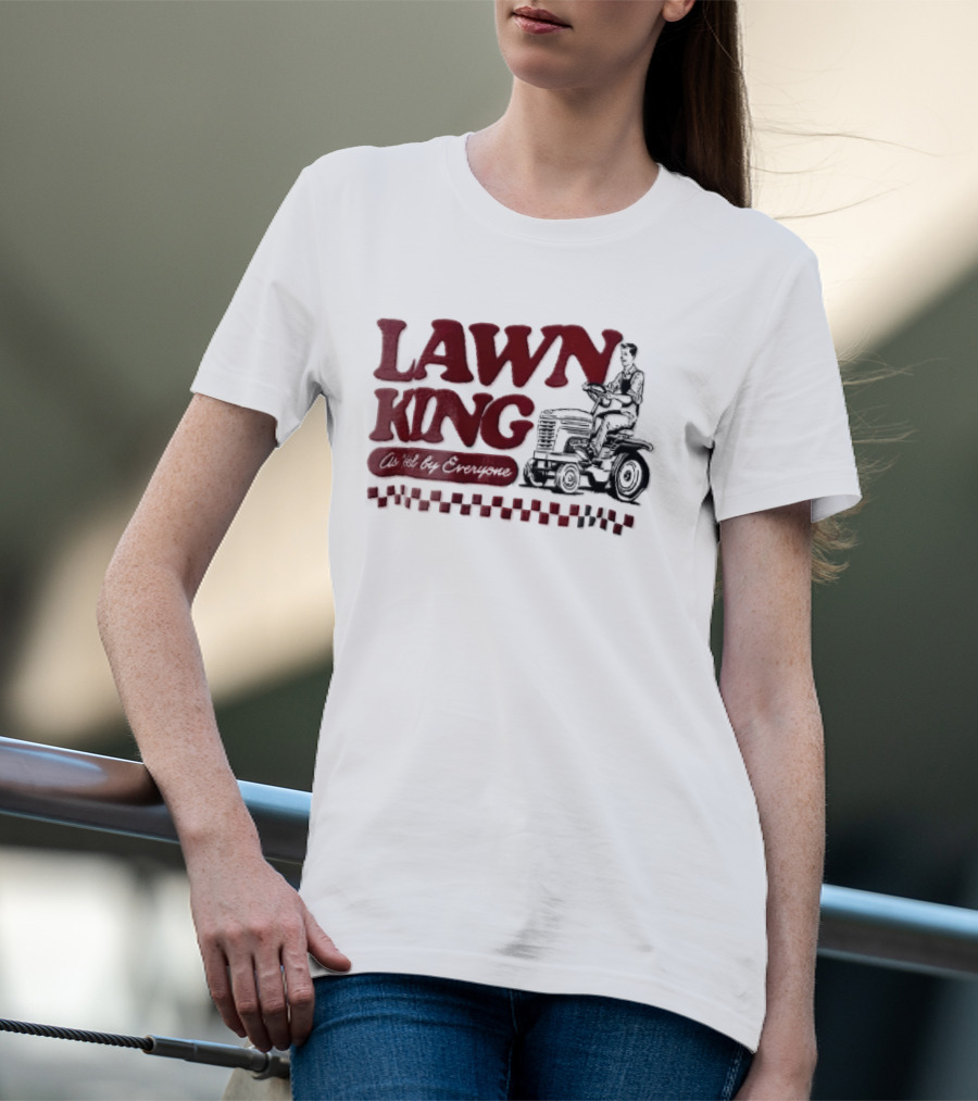 Lawn King Man Riding Mower Tractor As Voted By Everyone T-Shirt