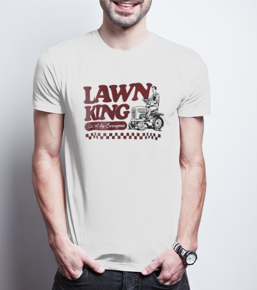 Lawn King Man Riding Mower Tractor As Voted By Everyone T-Shirt