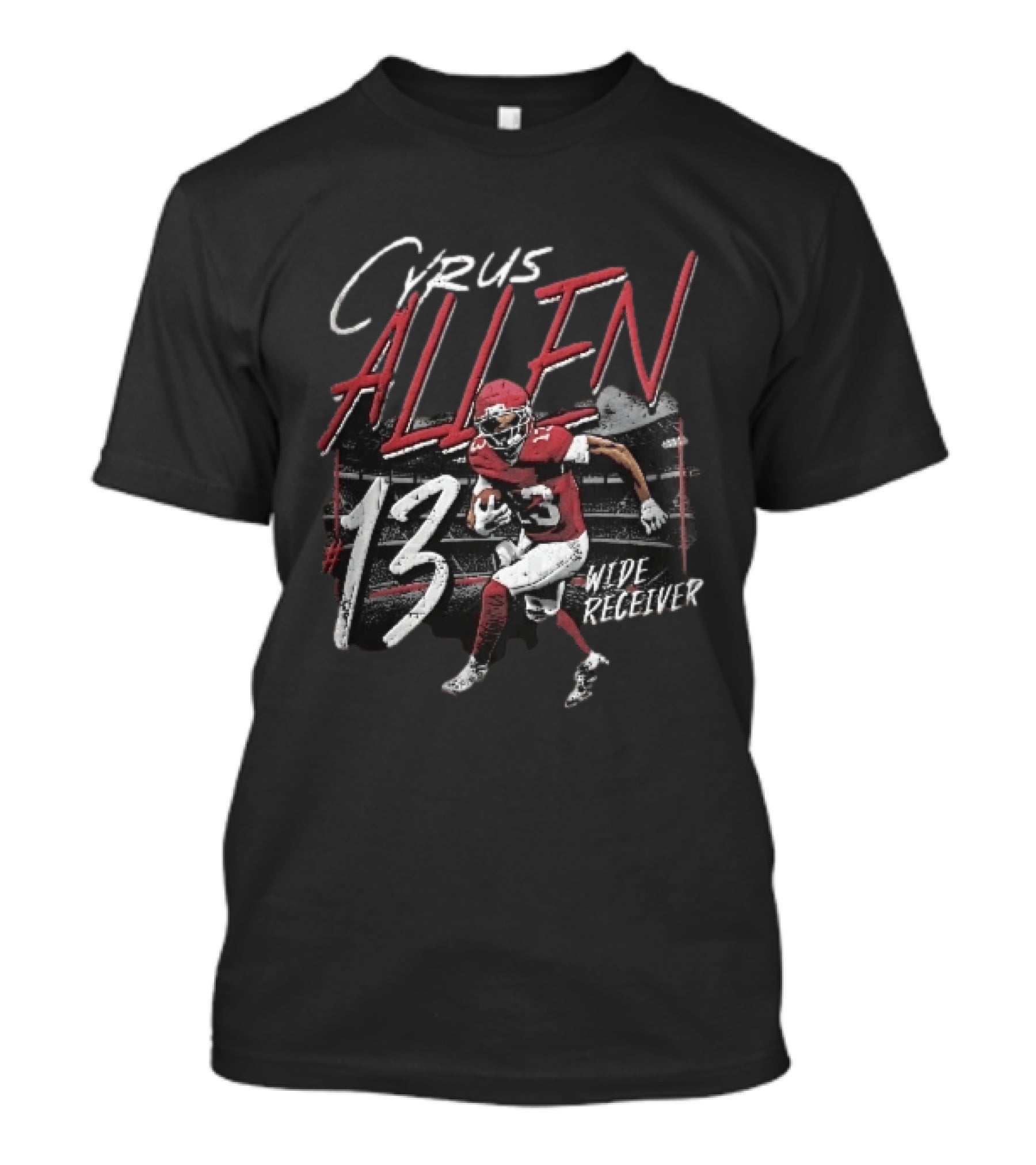 Cyrus Allen 13 Wide Receiver Football Player Running Stadium T-Shirt