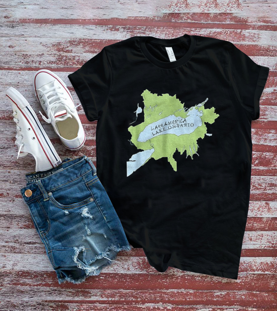 Lake America Lake Ontario Geography Humor Map T-Shirt