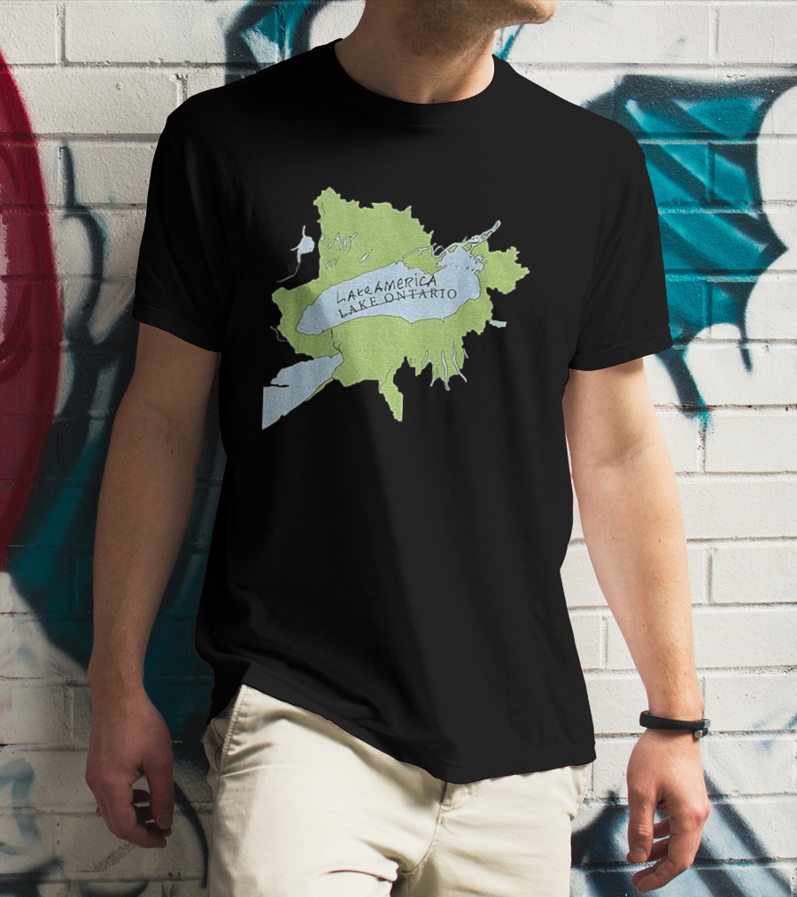 Lake America Lake Ontario Geography Humor Map T-Shirt