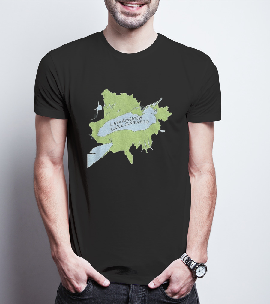 Lake America Lake Ontario Geography Humor Map T-Shirt