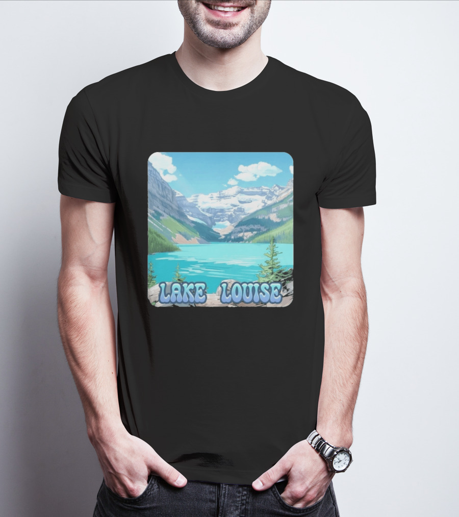 Lake Louise Canada Scenic Mountain Lake View T-Shirt