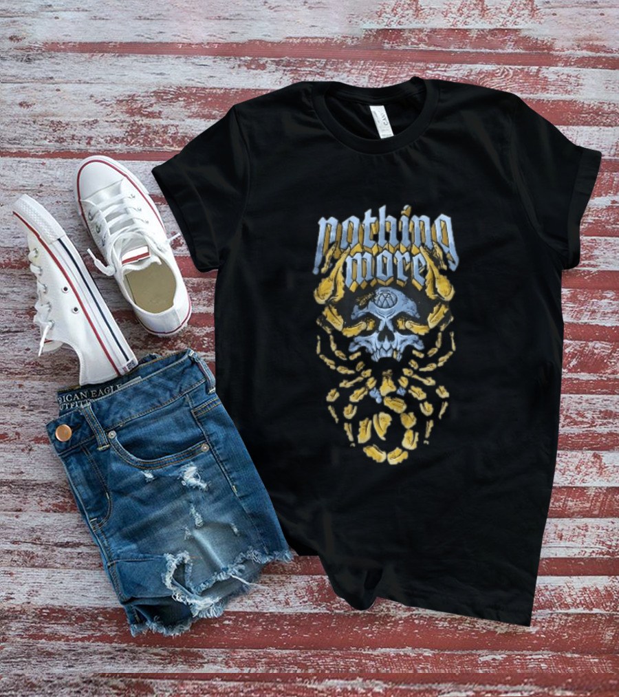 Nothing More Blue Skull Yellow Scorpion Claws Tail T-Shirt