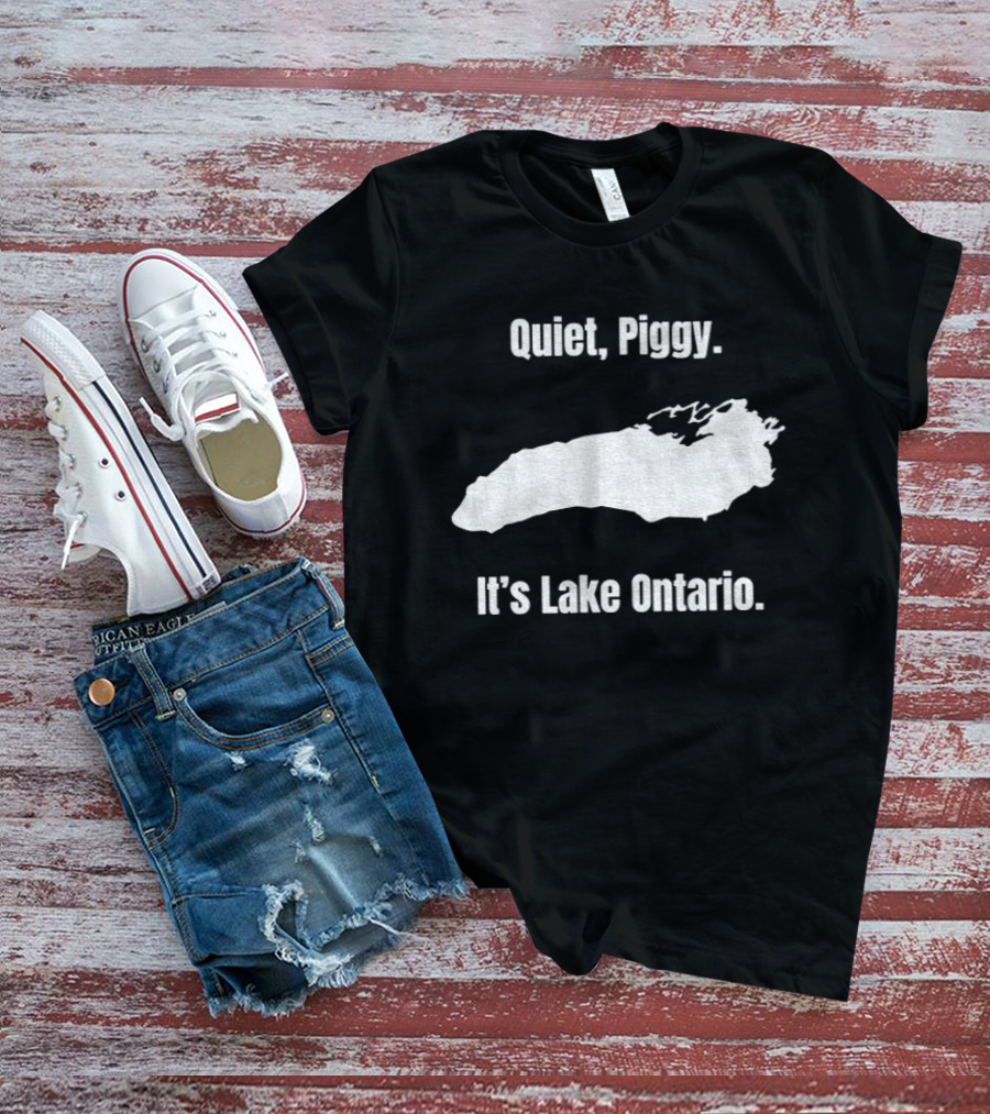 Quiet Piggy It's Lake Ontario Support Canada Map T-Shirt