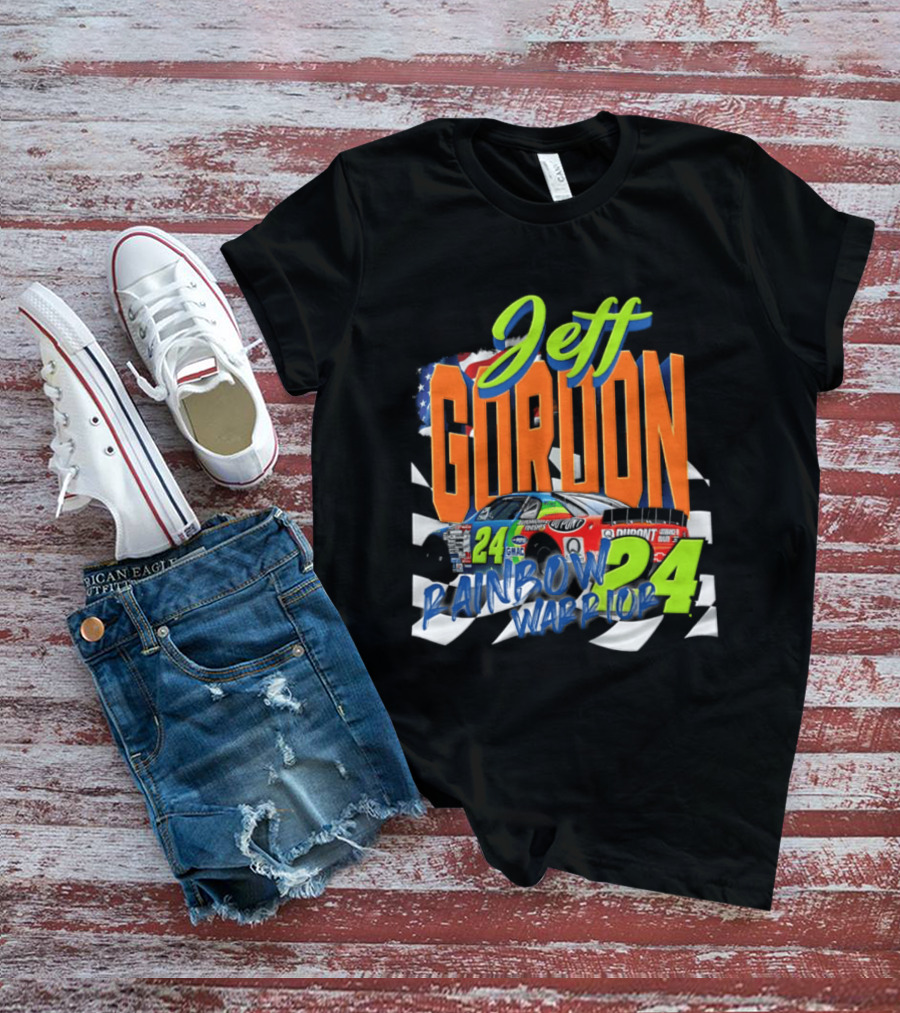 Jeff Gordon 24 Rainbow Warrior DuPont Chevrolet NASCAR Racing T-Shirt