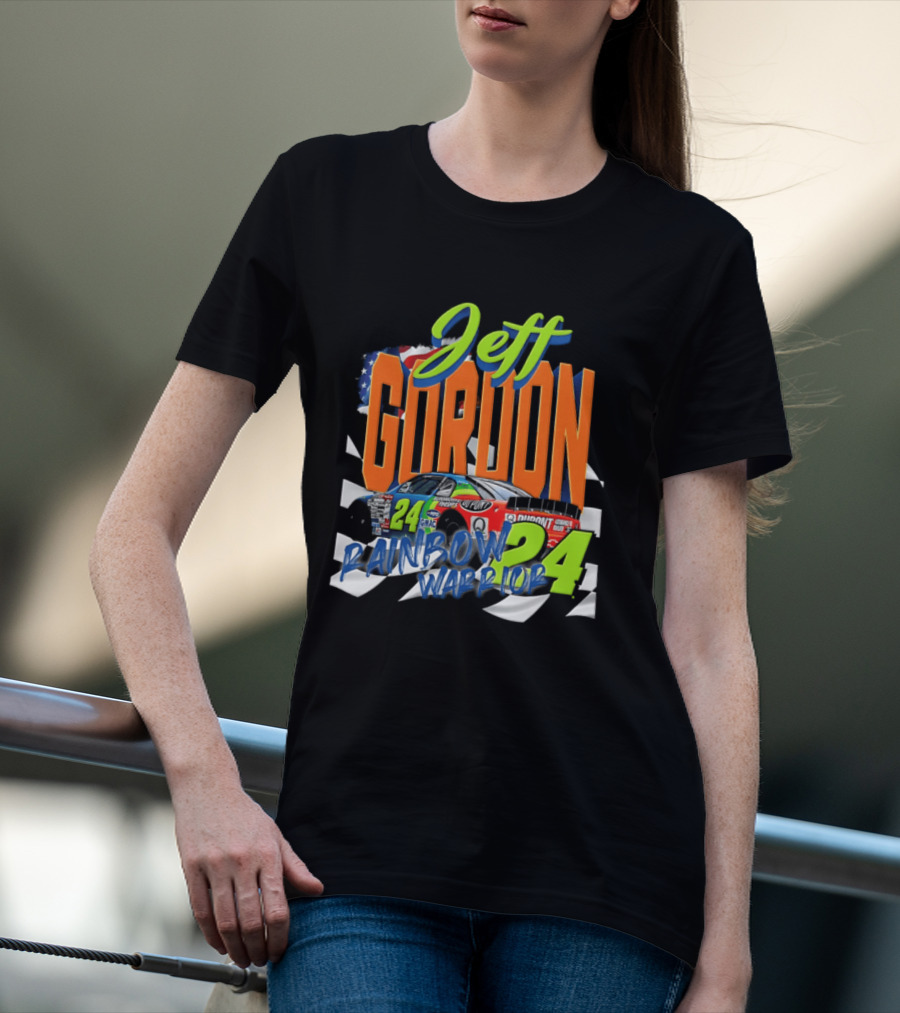 Jeff Gordon 24 Rainbow Warrior DuPont Chevrolet NASCAR Racing T-Shirt