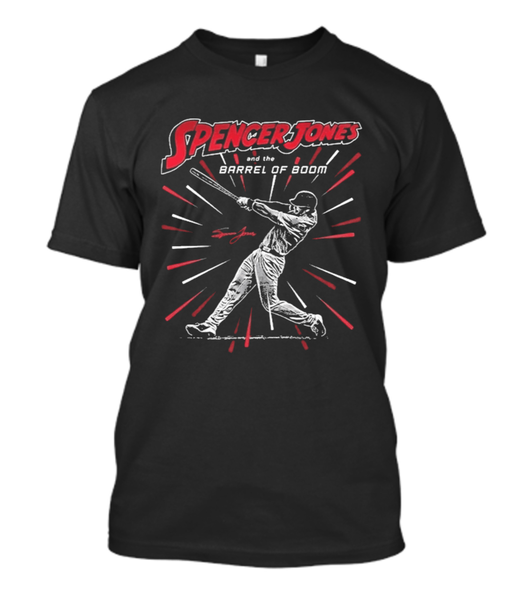 Spencer Jones And The Barrel Of Boom Baseball Player T-Shirt