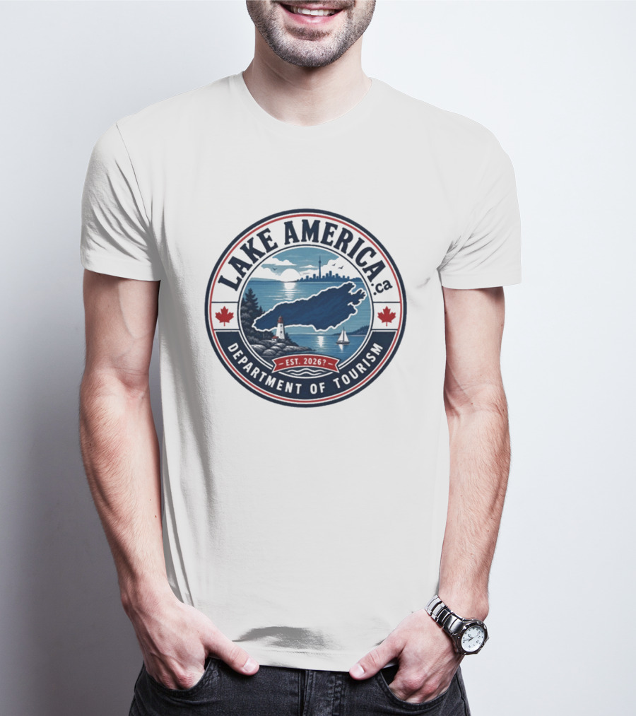 Lake America Department Of Tourism Scenic Adventure Est 2026 T-Shirt