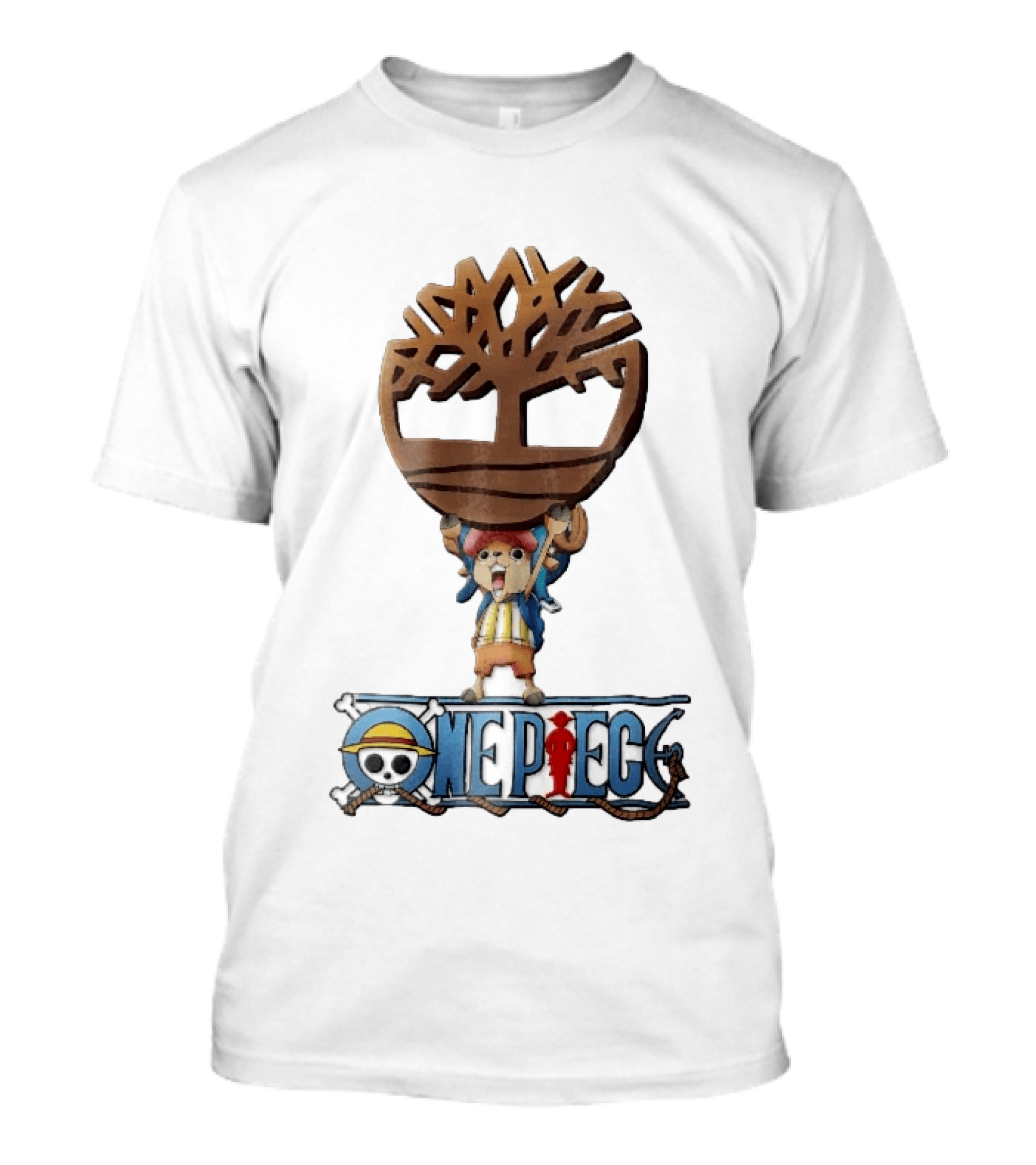 Timberland One Piece Reindeer Chopper Holding Wooden Tree T-Shirt