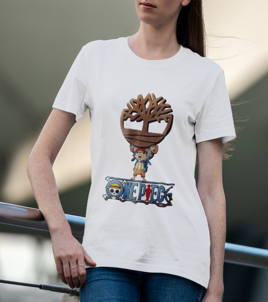 Timberland One Piece Reindeer Chopper Holding Wooden Tree T-Shirt