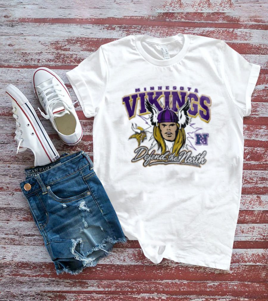 Minnesota Vikings Thor Defend The North Fan Gear T-Shirt