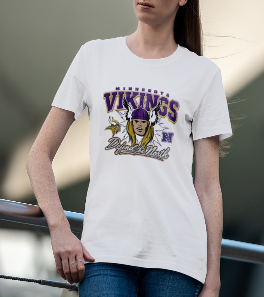 Minnesota Vikings Thor Defend The North Fan Gear T-Shirt