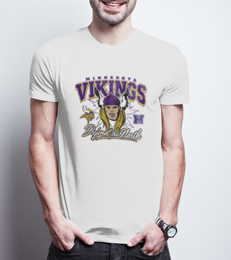 Minnesota Vikings Thor Defend The North Fan Gear T-Shirt