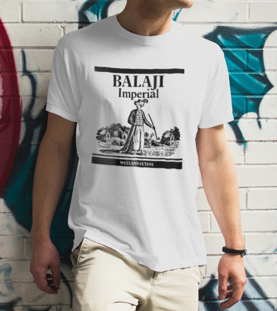 Balaji Imperial Nobleman Engraving With Pipe And Garden T-Shirt