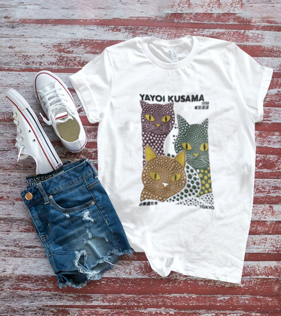 Yayoi Kusama Polka Dot Cats Tokyo T-Shirt