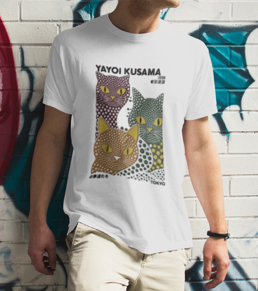 Yayoi Kusama Polka Dot Cats Tokyo T-Shirt